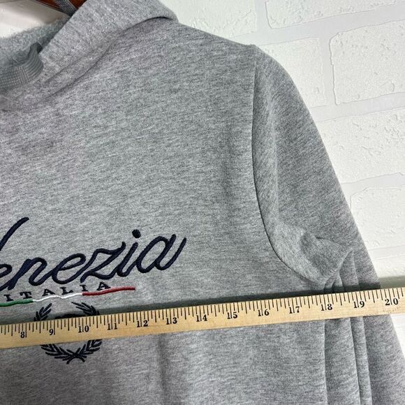 Venezia Womens Hooded Sweatshirt size Small Gray Made in Italy - Picture 5 of 14